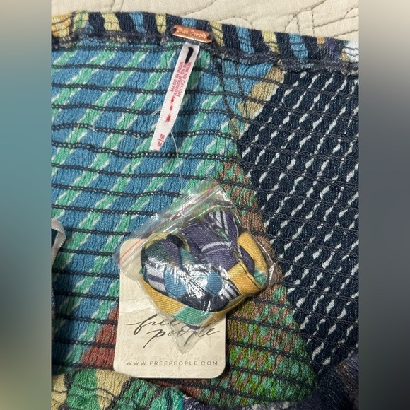 NWT Free People Samara Smocked Maxi Dress Strapless Handkerchief M *FLAWED* - Picture 9 of 14